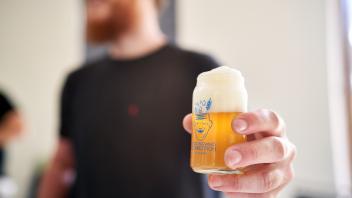Tasting glass with beer
